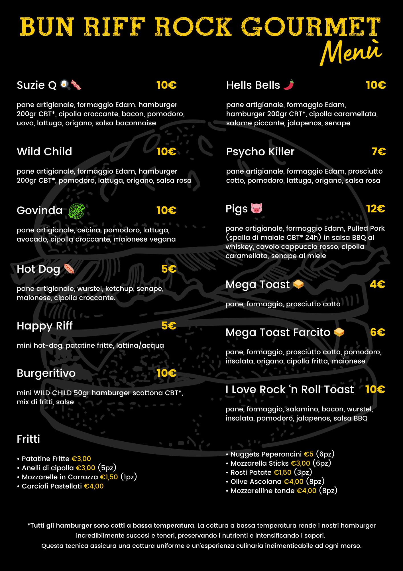 Bun Riff Rock Gourmet MENU