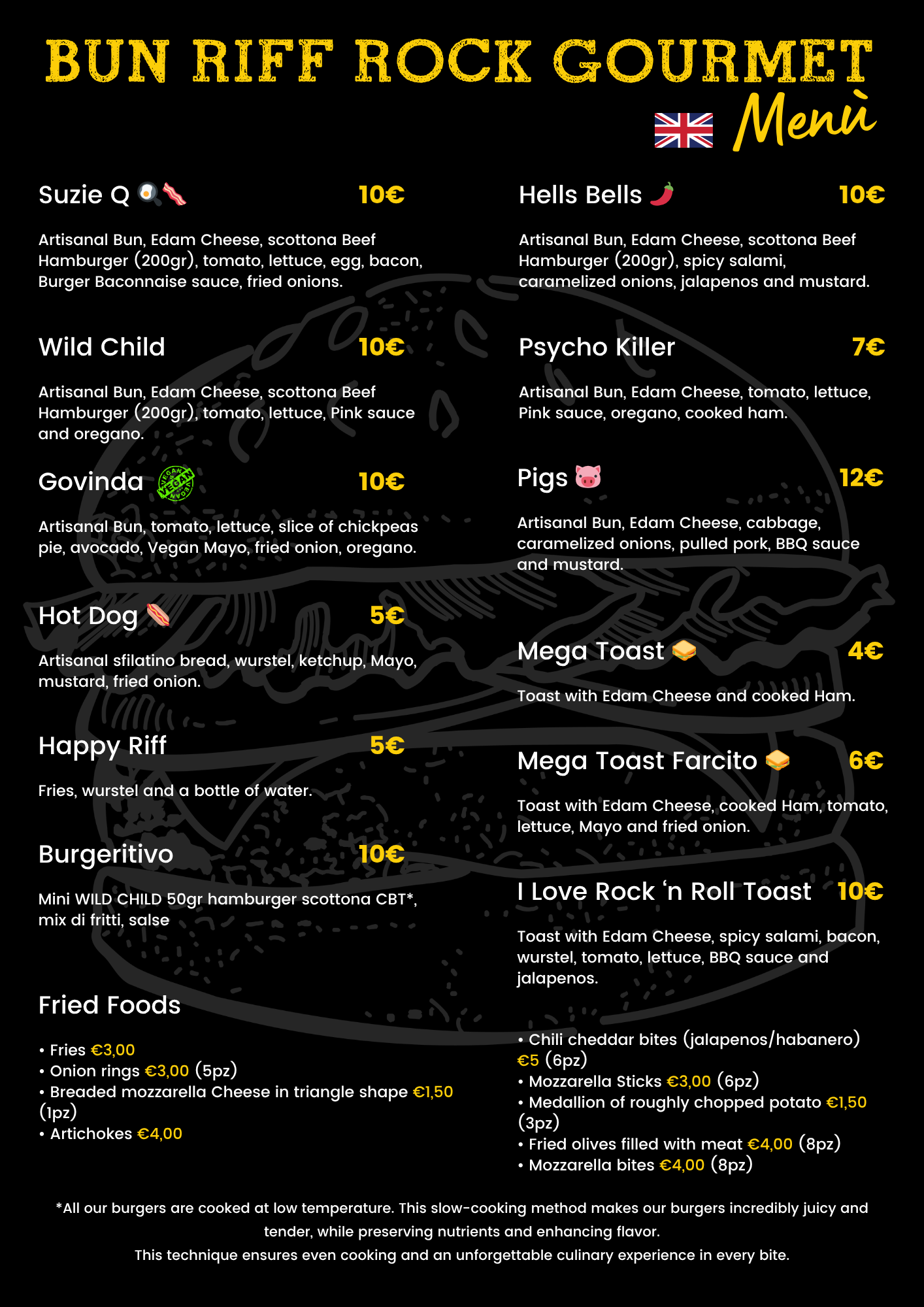 Bun Riff Rock Gourmet MENU